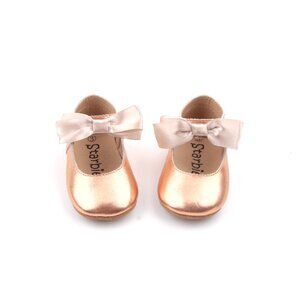 Starbie Soft-Sole Baby Mary Jane Baby Shoes Rose Gold Baby Moccasins Toddler